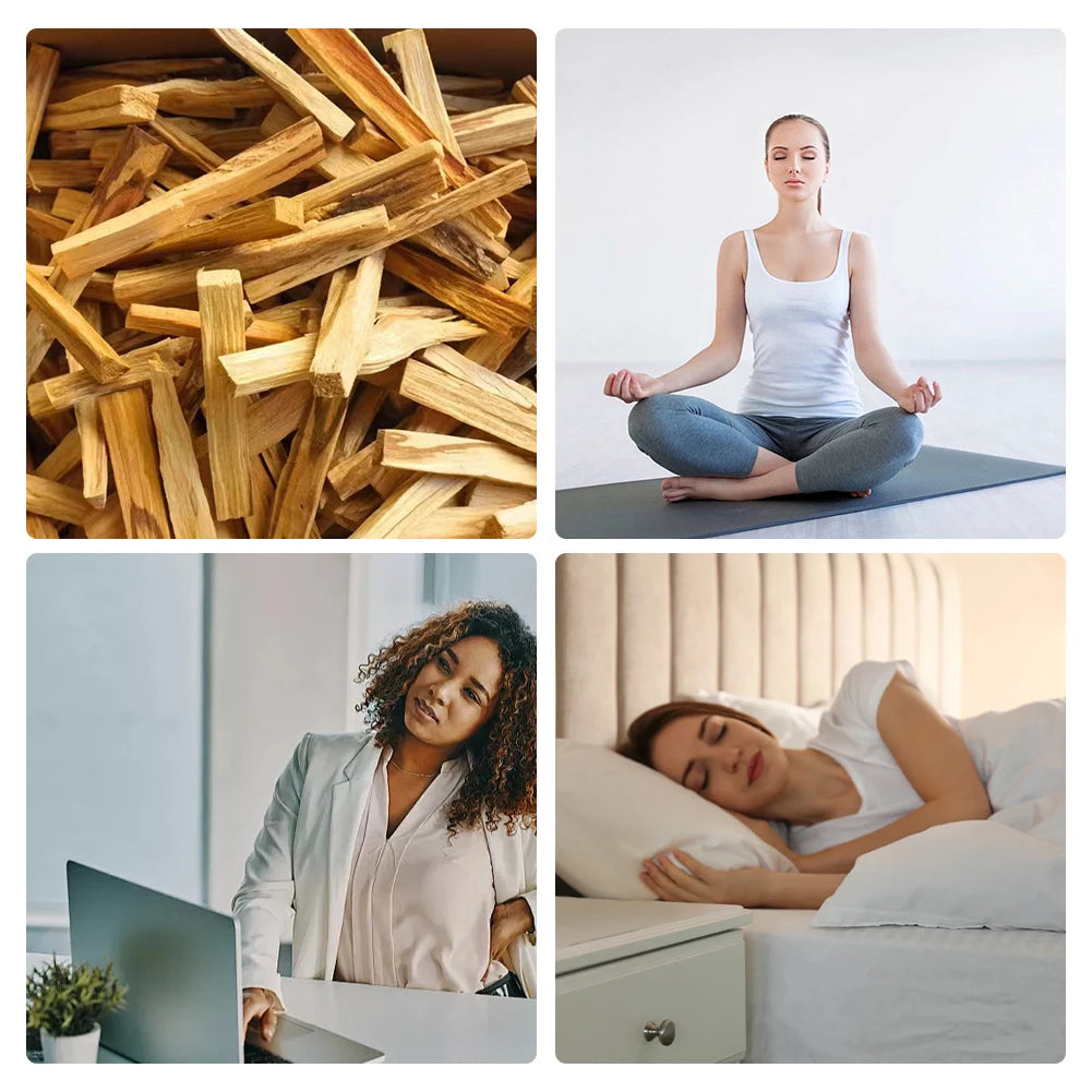 Palo Santo Natural Incense Sticks Purifying Healing Stress Relief Wooden Aroma Diffuser Stick Smudge Sticks for Home Living Room