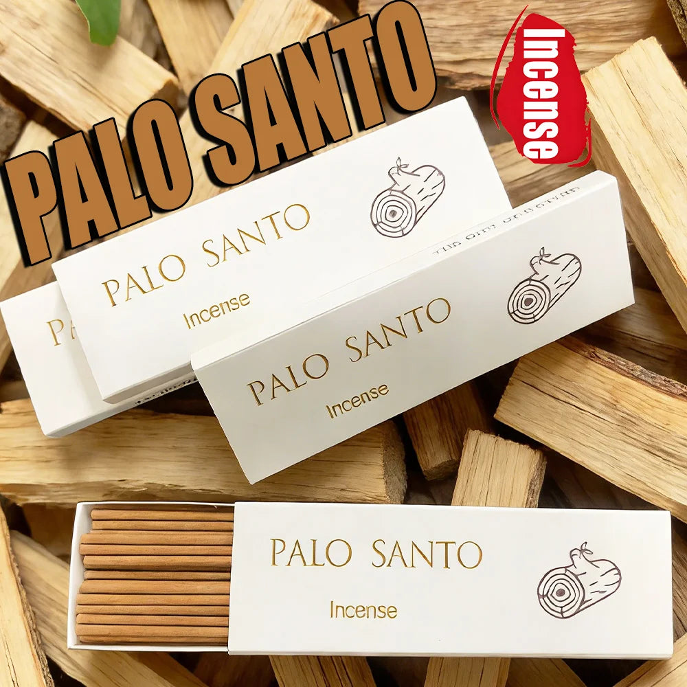 Palosanto Premium Boxed Incense Sticks, 12cm Long Natural Incense Sticks Made from Natural Sacred Wood Powder, with a Strong and Long-Lasting Fragrance, Invigorating and Refreshing, Purifying the Air, Suitable for Home, Office, Hotels, Clubs, and an Ideal