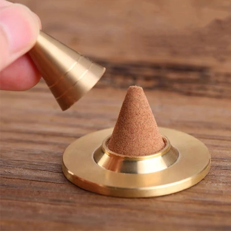 3Pcs Incense Cone Mould DIY Brass