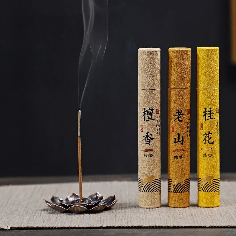 12 Types of Natural  Incense Per Box Sandalwood Osmanthus Incense Stick Home Fragrance Aroma Blessing Ceremony Pray Buddha Cense