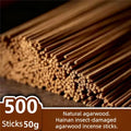 50g Natural Hainan Insect-Damaged Agarwood Incense Sticks 10cm
