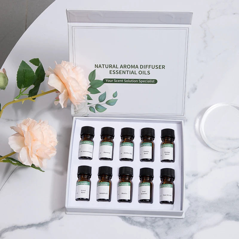 NAMSTE Essential Oil Samples 5ml x10 for Aromatherapy Diffuser