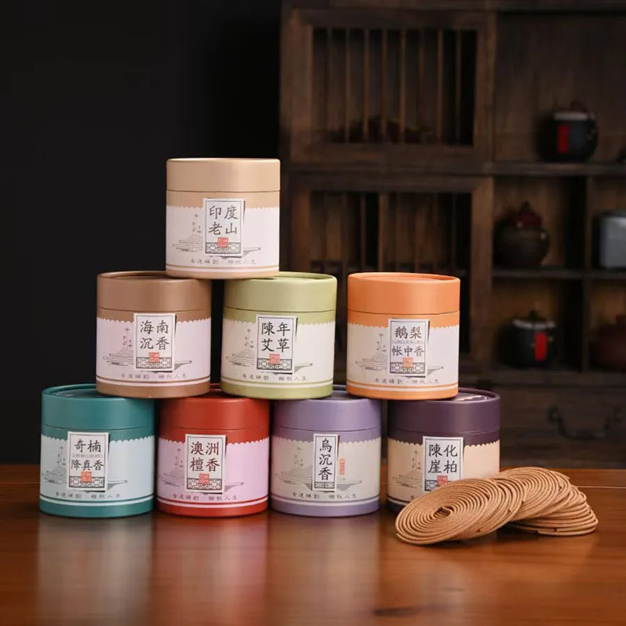 1 box of 48 plates of Laoshan Sandalwood, Hainan Agarwood Plate, fragrant incense, various flavors, give gifts to friends