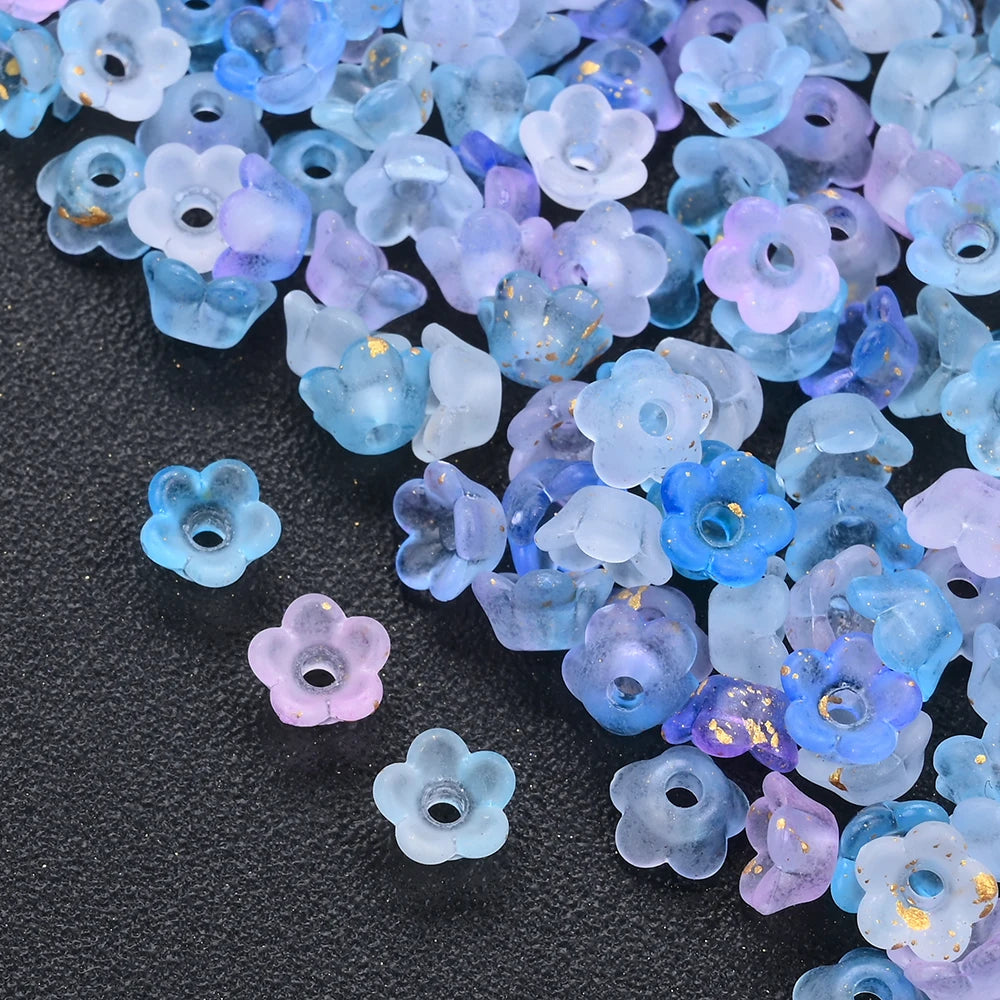500pcs 3*6mm Multicolor Lily of The Valley Flower End Cap Beads For DIY Bracelet Jewelry Making Hairpin Material Accessories