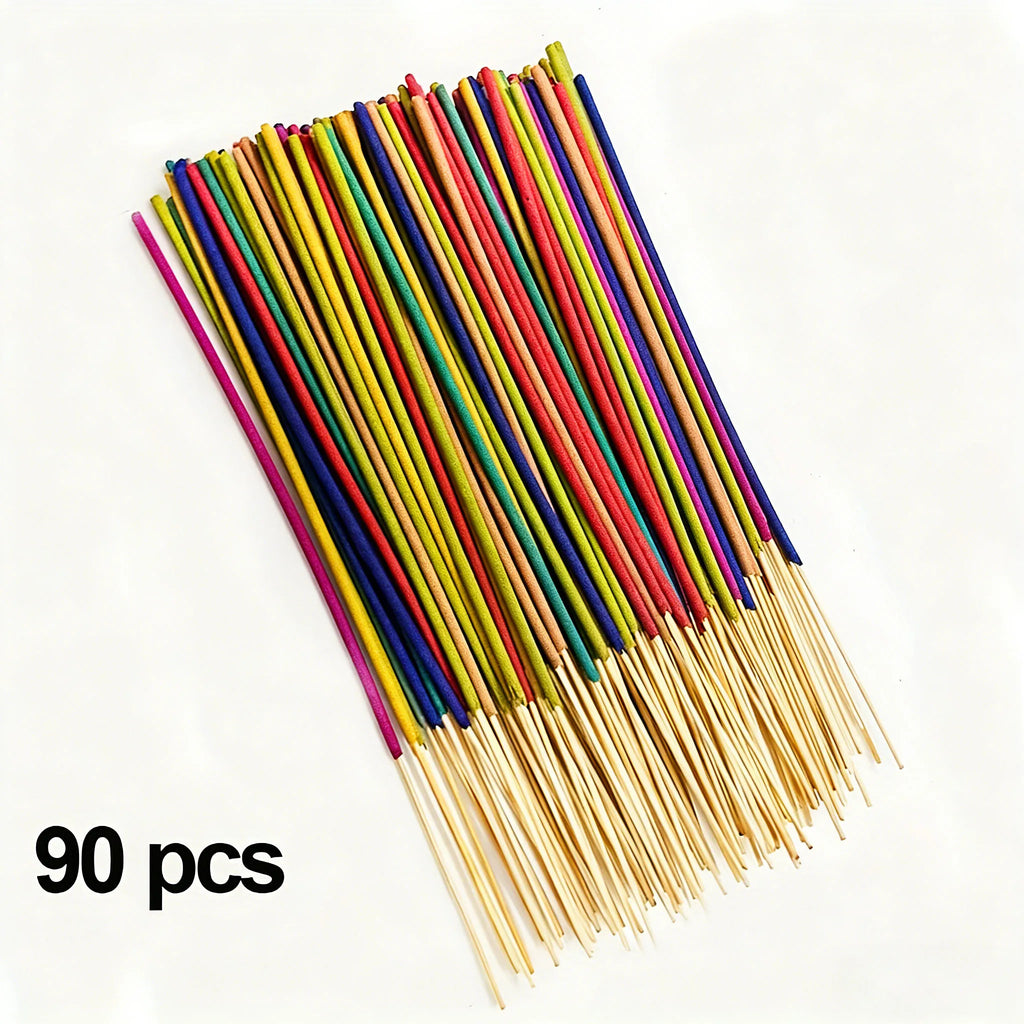 Wholesale Multi-Colored and Multi-Scented Incense Sticks - White Sage~Lavender~Rose~Lemongrass and Jasmine Various Scents |   Long-Lasting Home Air Purification Fragrance |   Christmas Gifts, Wholesale Options: 45/90/180/360 Pieces
