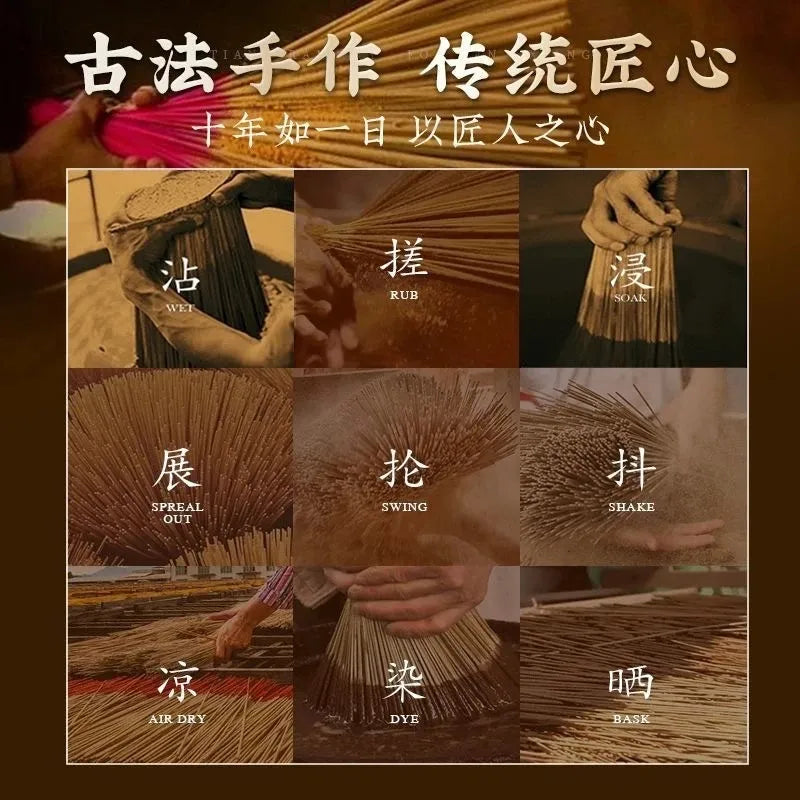 400Pcs Large Tube Agarwood Incense Sticks with Free Incense Holder Long Lasting Scent for Meditation Yoga Calm Mood