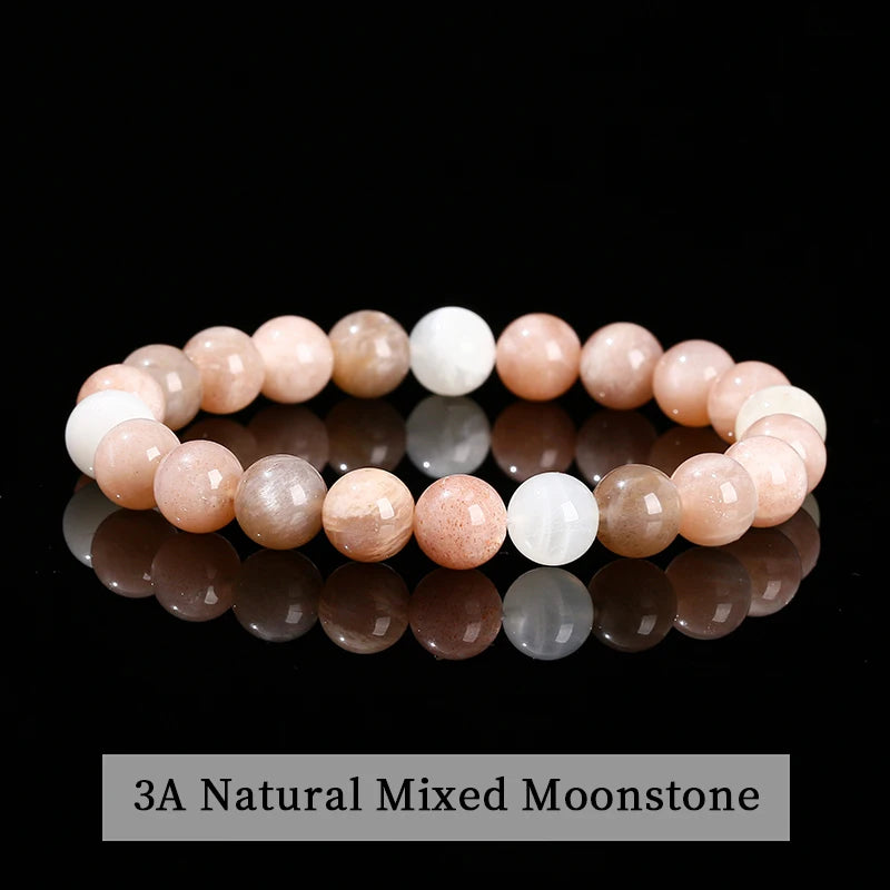 JD 6 8 10mm Natural Stone Beaded Bracelet Obsidian Fluorite Quartz Jasper Healing Beads Bangles Women Men Stretch Yoga Jewelry
