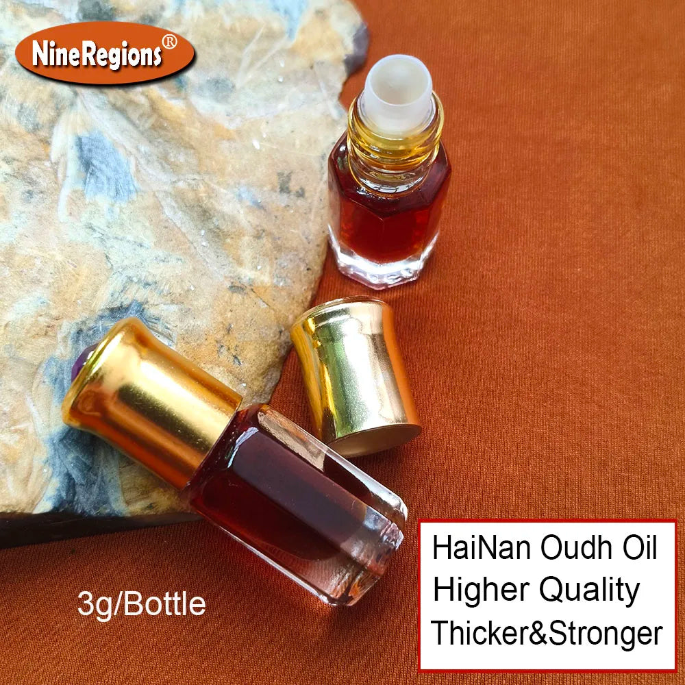 3g/bottle Better Chinese HaiNan Oudh wood Oil Thicker Stronger Smell 100% Natural Pure Essential Oil Home aromatic