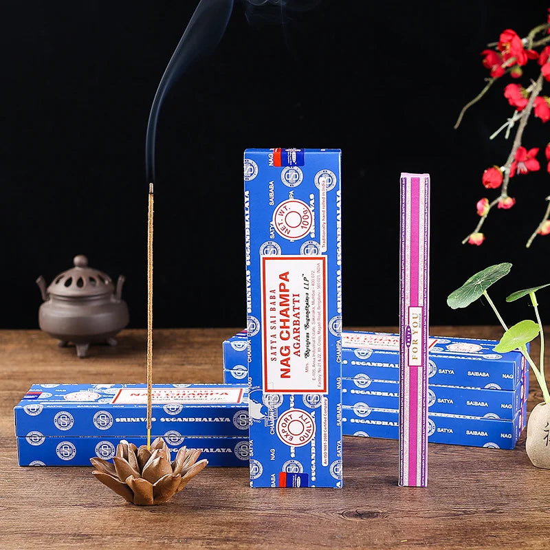 Batch Incense Satya 2/5 Packs Nag Champa PALO SANTO SANDALWOOD Super Hit Natural Karma Best Selling Original 100% Incense Sticks