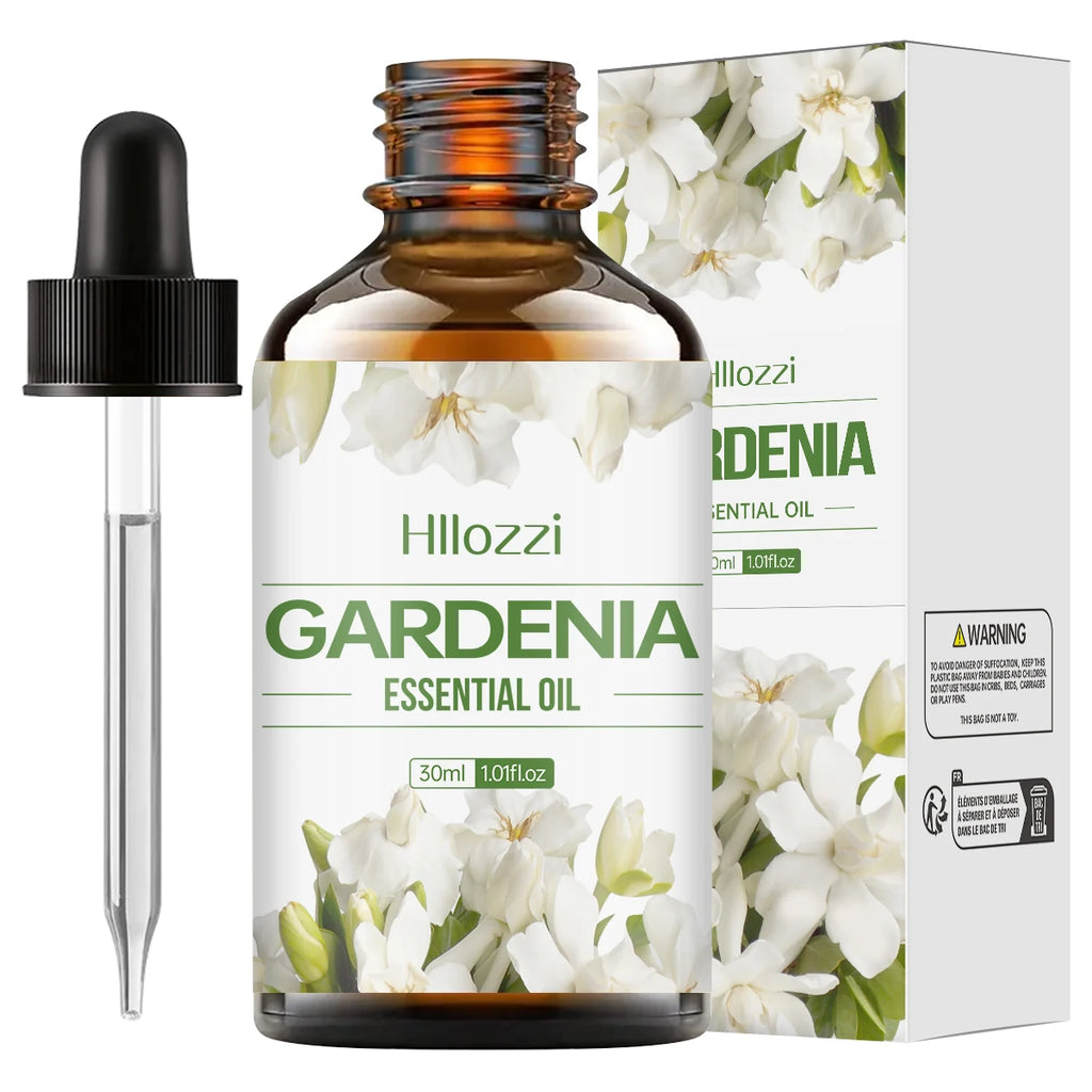 Gardenia essential oil, a pure floral scent, suitable for body massage and hair care, can also be used in a diffuser