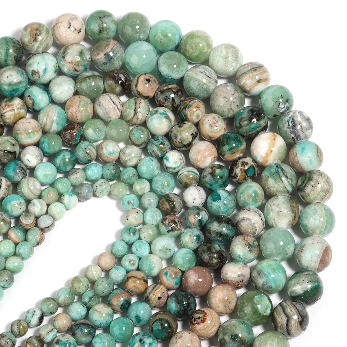 1 Strand 6/8/10/12mm Natural Stone Green Calcite Beads Round Loose Beads For Jewelry Making DIY Bracelets Necklace Accessories