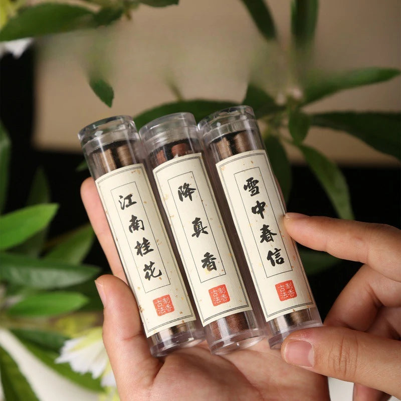 42pcs/tube Mini Natural Disk Incense, Sandalwood Agarwood Jasmine Fragrance, Long-Lasting Aromatherapy for Indoor Zen Meditation