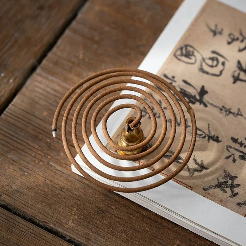 20/40/48pcs Natural Sandal Incense Coils Outdoor Slow-Burning Spiral Coil Incense Poolside Patio Porch Deck Camping Hiking