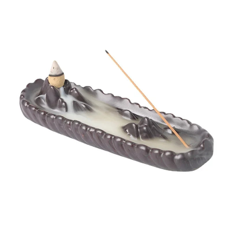 Holder Aromatherapy Purple Clay Censer Zen Yoga (Without Incense）1pc Mountain Backflow Incense Burner Incense Stick