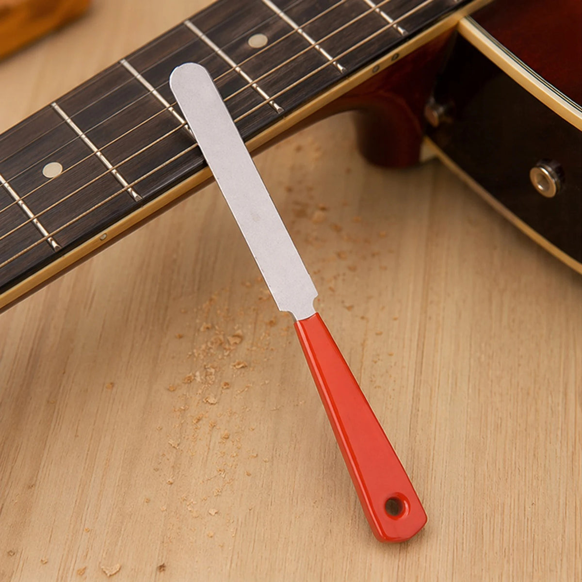 Fret End Dressing File Stainless Steel Guitar Fret Crowning File Multifunctional for Electric Acoustic Bass Guitars