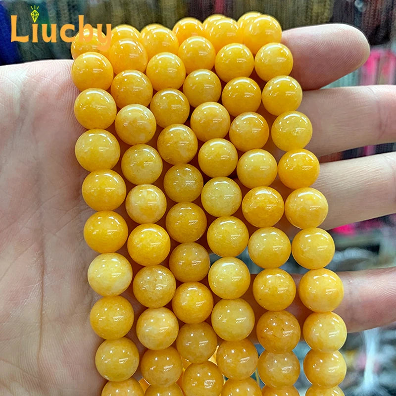 Natural Yellow Chalcedony Beads 15 Strand 4-12mm DIY Jewelry