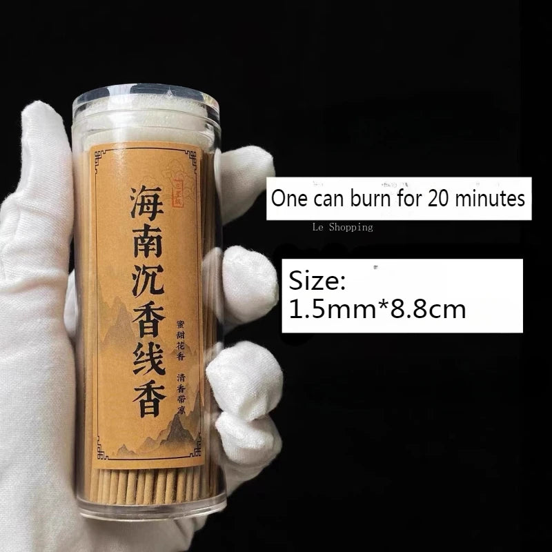 Natural Hainan Agarwood Incense Sticks Three Star Household Indoor Incense Purify The Air Worship Buddha in Temples Joss Stick