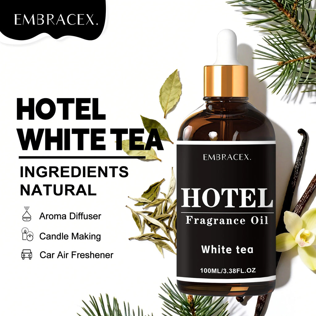 100ml Hotel White Tea Fragrance Oils Long-Lasting Sweet Fragrance Diffusers Candles Making Gift To Friends