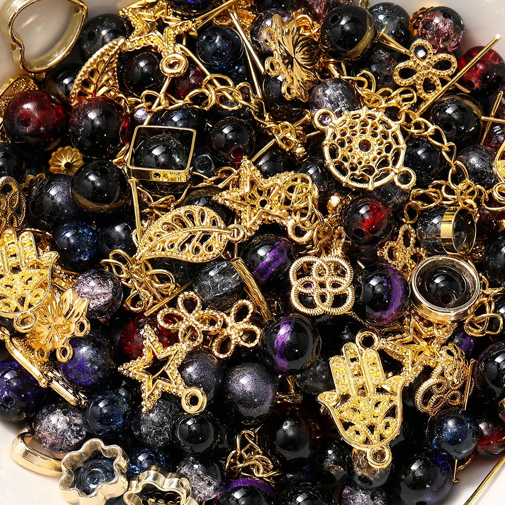 30-50G Mixed Glass Beads for DIY Jewelry Making