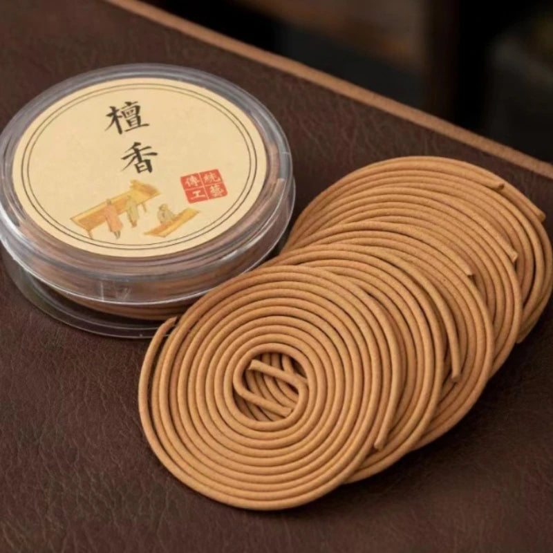 20pcs Natural Coil Incense Sandalwood Rose Lavender Aromatherapy for Meditation Yoga, Indoor Deodorization Home Scent Fragrance