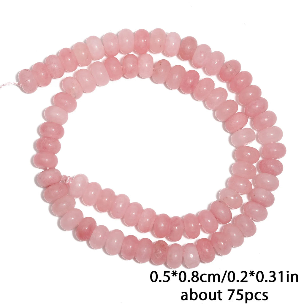 Natural Stone Rondelle Beads 5x8mm, 75pcs