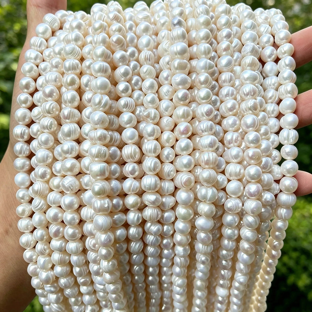Natural Freshwater Pearls Rice Beads Baroque Pearls 4-11mm Loose Spacer Beads for Jewelry Making Supplies DIY Necklace Bracelet