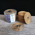 4 hours 48 singal rings Natural Sandalwood incense coils with incense with mini metal incense holder home Fragrance Indoors