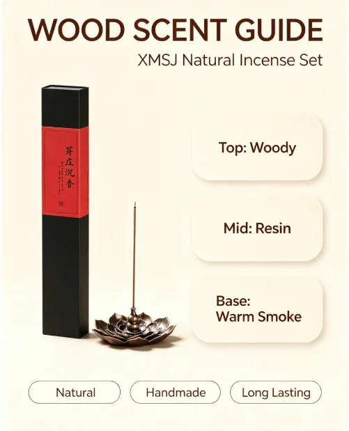 HotTrending Agarwood Sandalwood Incense Set,Natural Wood Sticks, 20g About 95Sticks Calming Woody Scent for Home Meditation Yoga