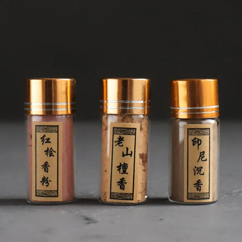Laoshan Sandalwood Agarwood Red Cypress Incense Powder Invigorating Spirit Soothing Mind Purifying Air Household Tea House Home