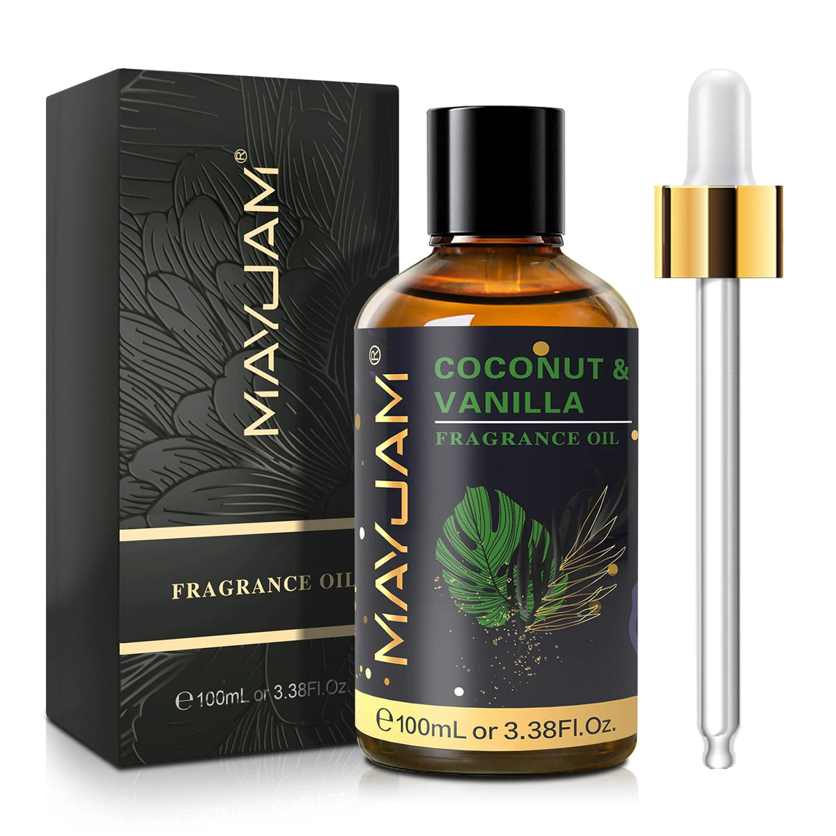 MAYJAM Coconut Vanilla Sea Breeze Fragrance Oil 100ml Sweet Tobacco Dragons Blood Amber Aromatherapy Essential Oil for Diffuser