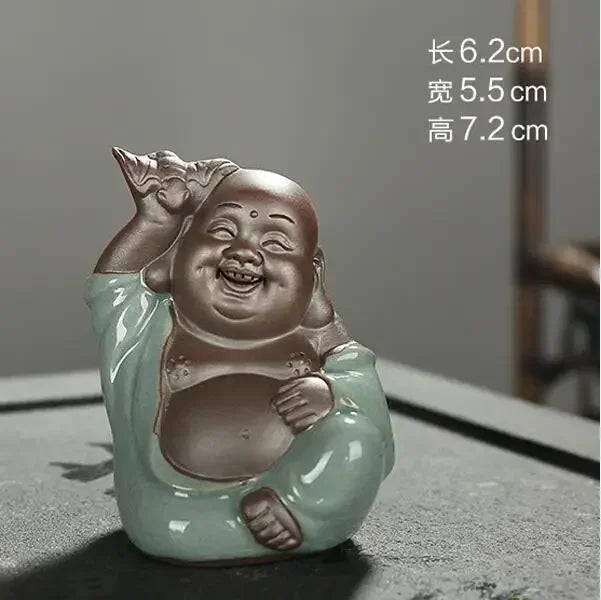 F Creative Ceramic Buddha Tea Pet Figurine