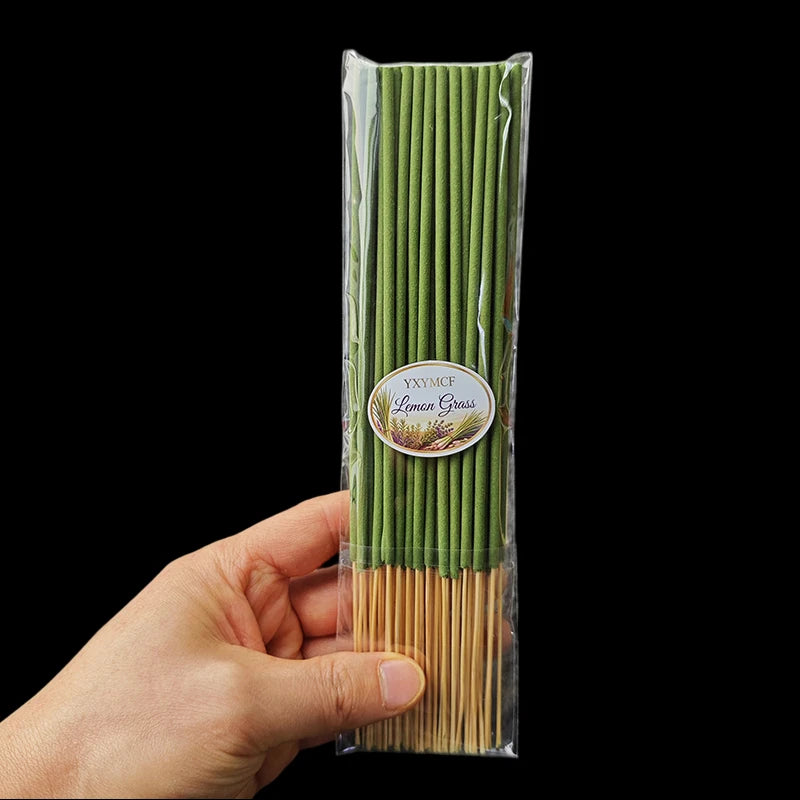 50pcs Incense Sticks White Sage Lavender Lemongrass Bamboo Incense Long Lasting Natural Aroma for Home Office Yoga Meditation