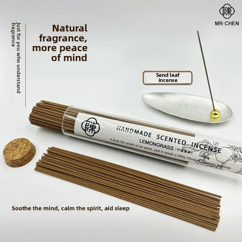 Lemongrass & Agarwood Incense Sticks, Home Aroma Indoor Air Freshener