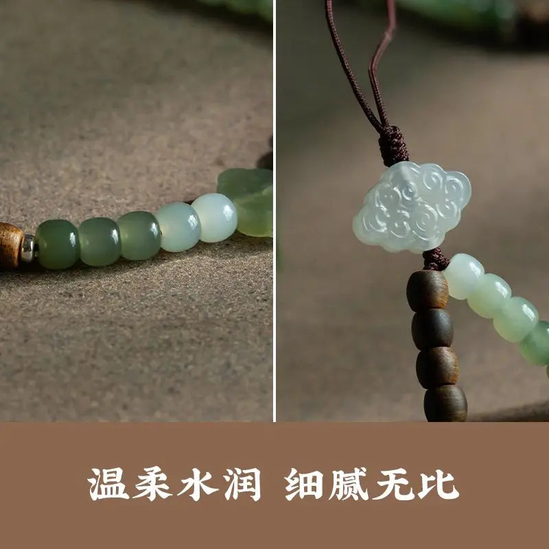 Agarwood Jade Pendant Keychain for Men Women