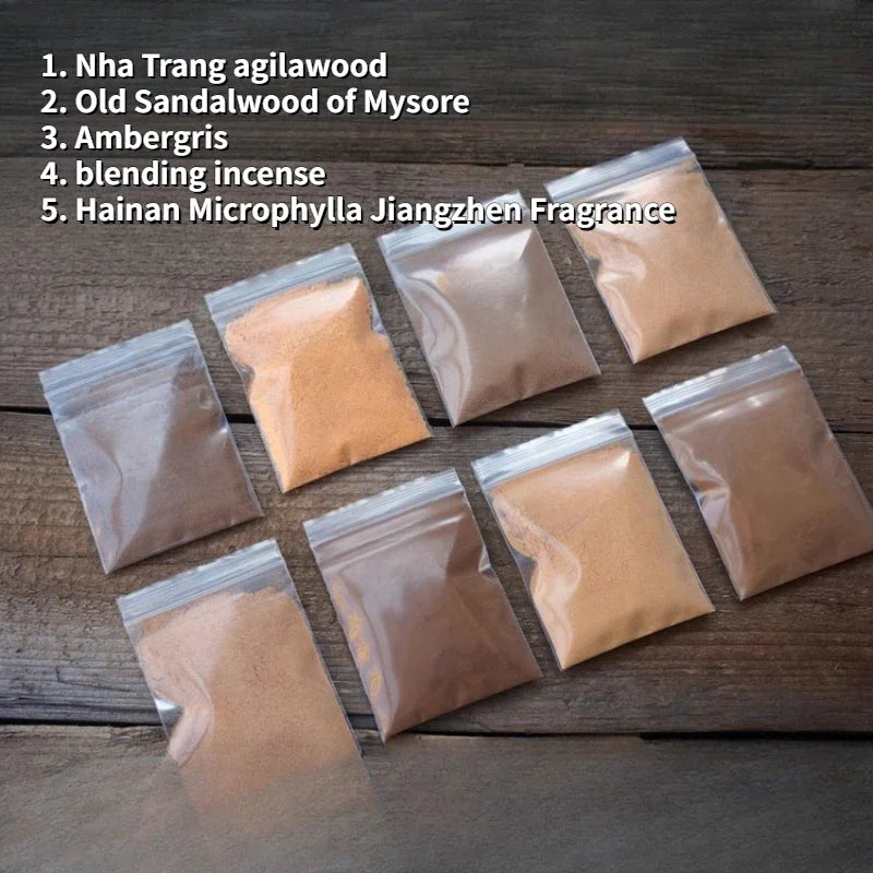 Natural Incense Powder Set Agilawood/Sandalwood Anshen Sleep Aid Aromatherapy Household Indoor Seal/electronic Incense Materials