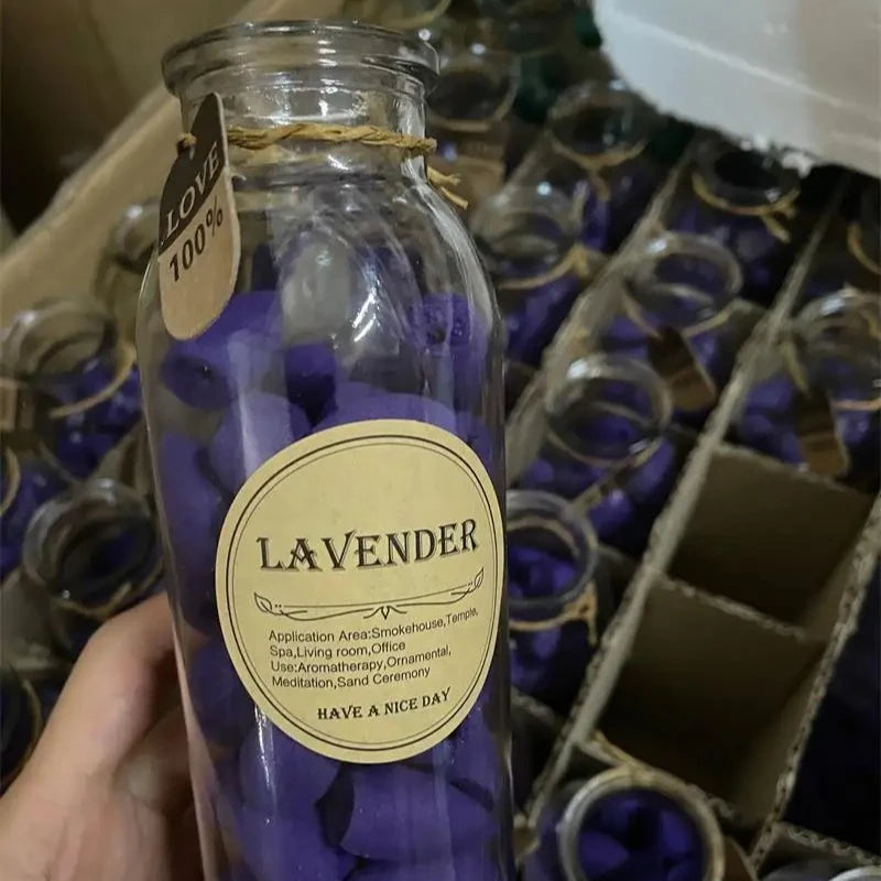58Pcs Cones in Glass Bottle Package Flavor Can Choose Natural Smoke Backflow Incense Cones Hollow Cone Incense Sandalwood