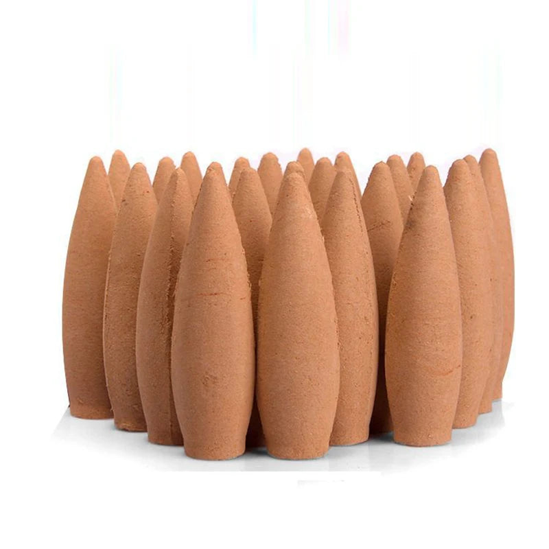 100g Natural oversized backflow incense cones 30 minutes sandalwood Lavender scents for Home Jasmine big cone incense