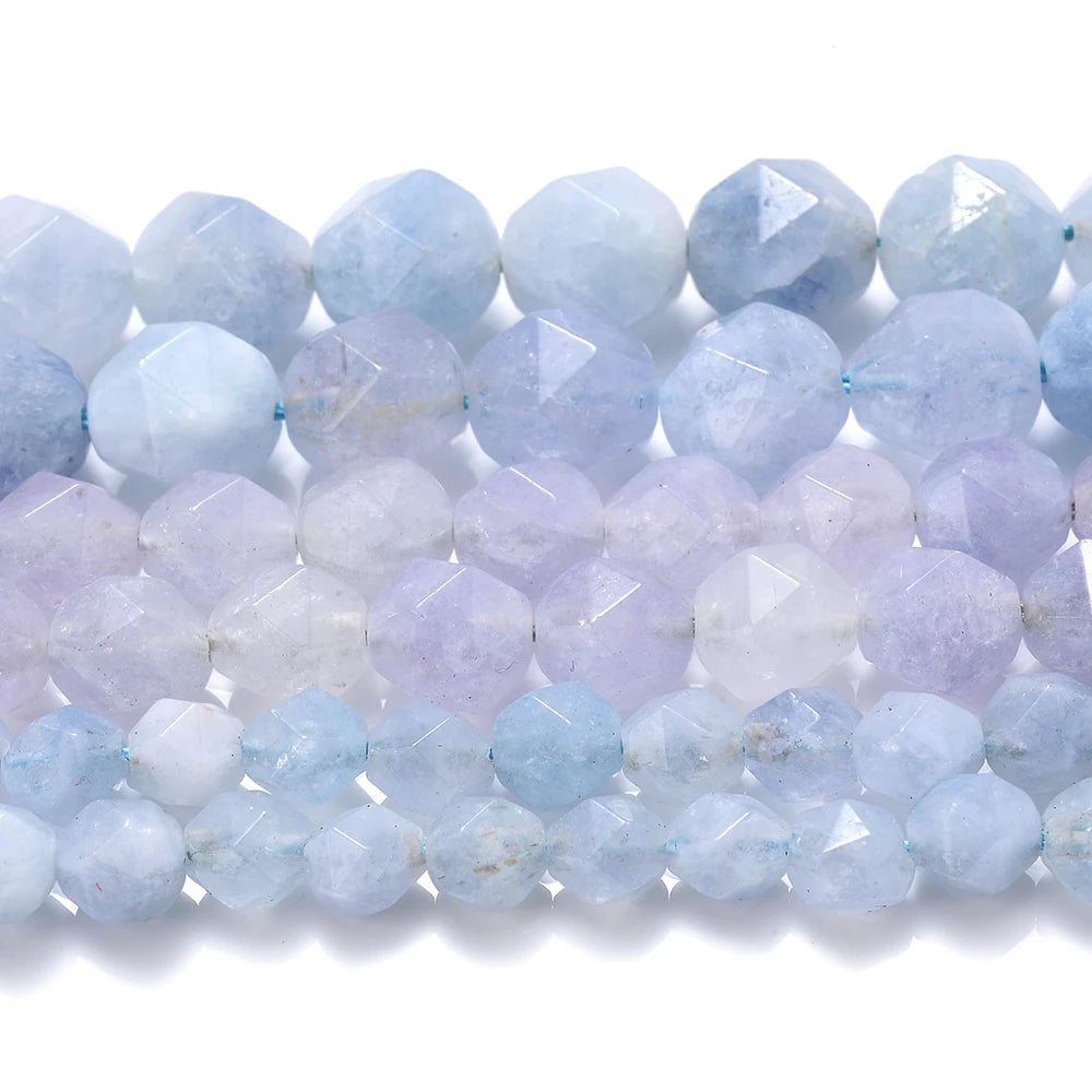 Diamonds Faceted Colorful Tourmaline Stone Beads Natural 6-10mm Loose Beads for Jewelry Making DIY Bracelet Necklace Accessories