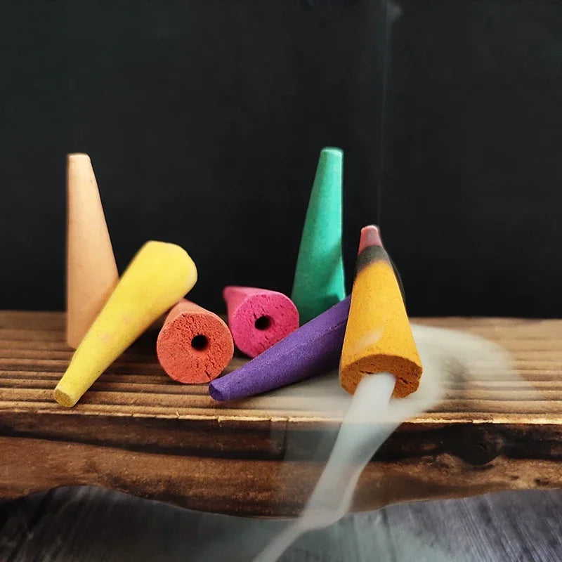Natural 50/100g Oversized Backflow Incense Cones 20 Minutes Lavender Reflux Tower Incense Jasmine Sandalwood Scents for Home