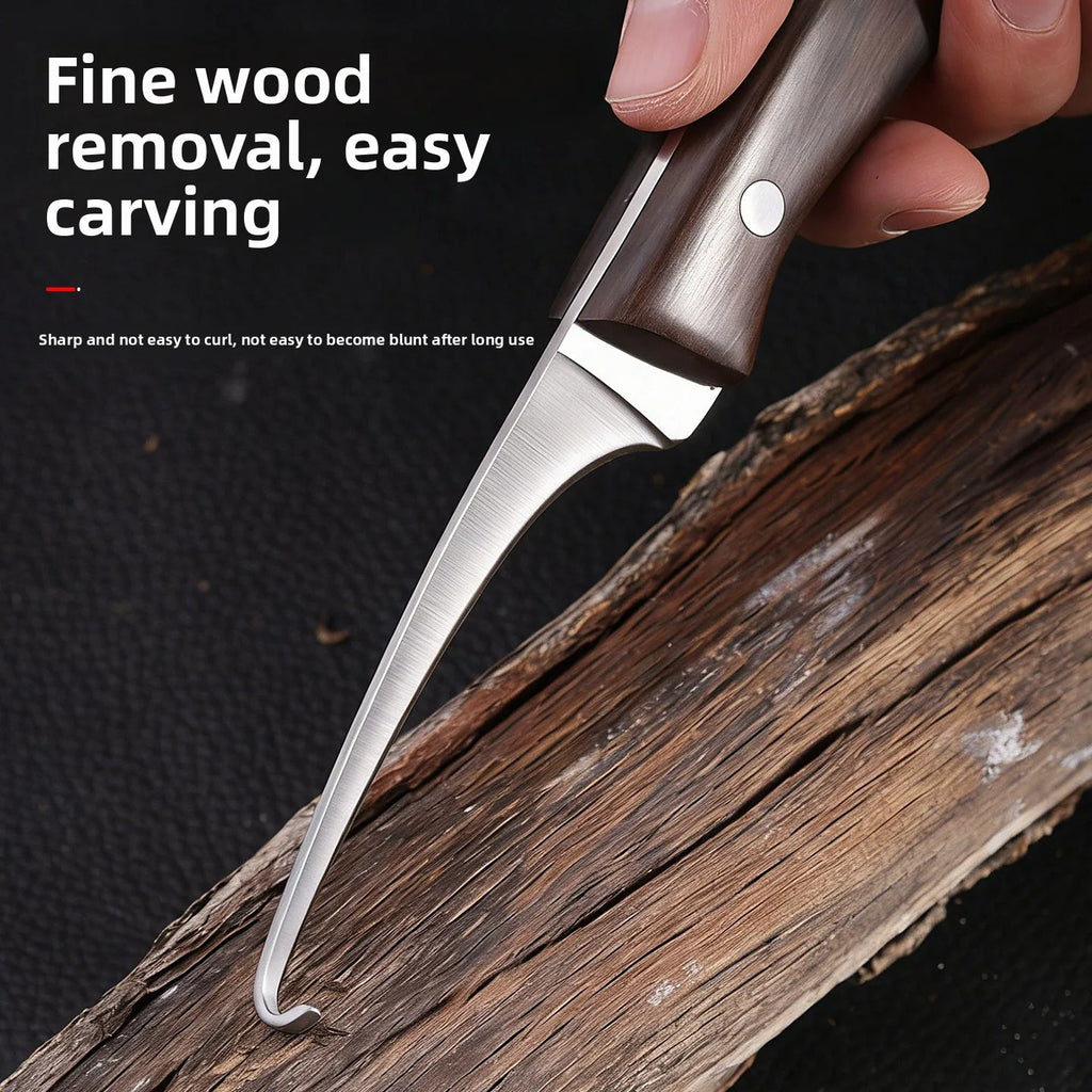 High Hardness Stainless Steel Hook Knife Sharp Wood Carving Tool For Agarwood DIY Woodworking Craft Hot Sale