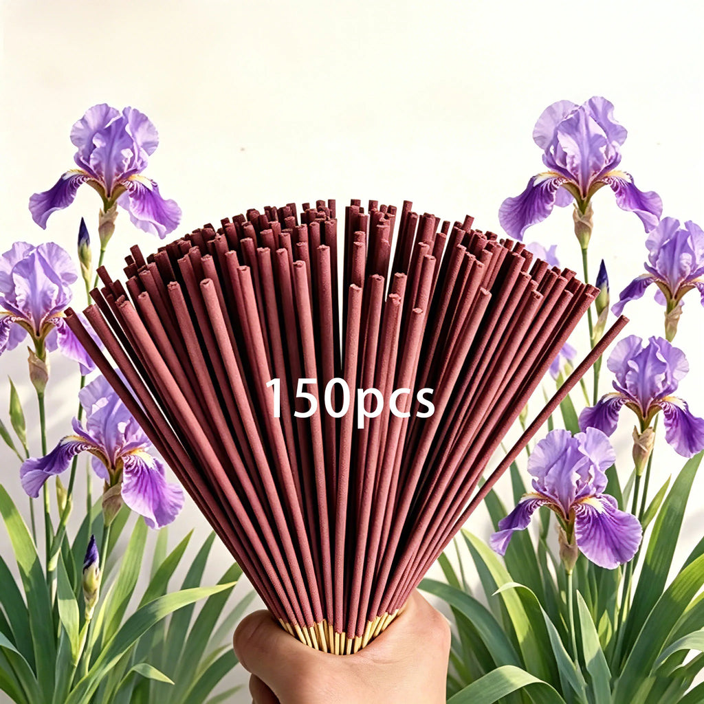 22cm Iris Flower Incense Sticks with Long-Lasting Fragrance, Suitable for Home Bedrooms, Study Rooms, Living Rooms, Tea Rooms, and Reception Rooms, to Purify the Air and Relax the Mind