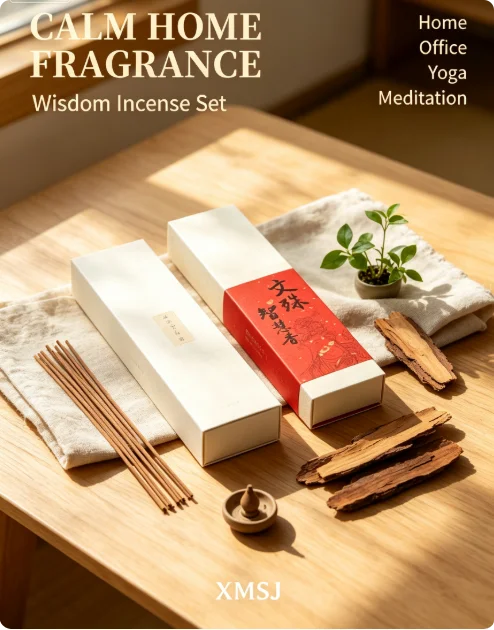 Hot Trending Wen Shu Wisdom Incense, XMSJ Natural Wood Incense Sticks, 32g, Burn About 1 Hour, for Home Meditation Yoga