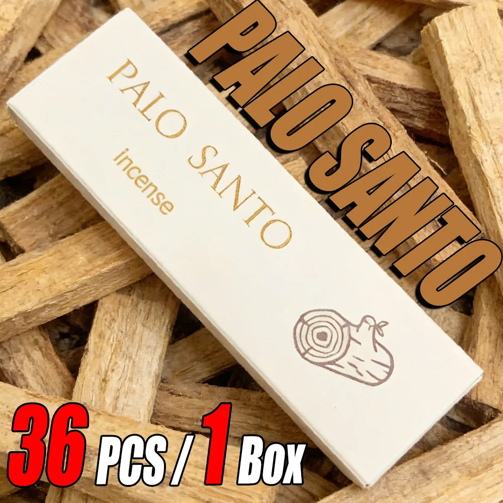 Palosanto Premium Boxed Incense Sticks, 12cm Long Natural Incense Sticks Made from Natural Sacred Wood Powder, with a Strong and Long-Lasting Fragrance, Invigorating and Refreshing, Purifying the Air, Suitable for Home, Office, Hotels, Clubs, and an Ideal