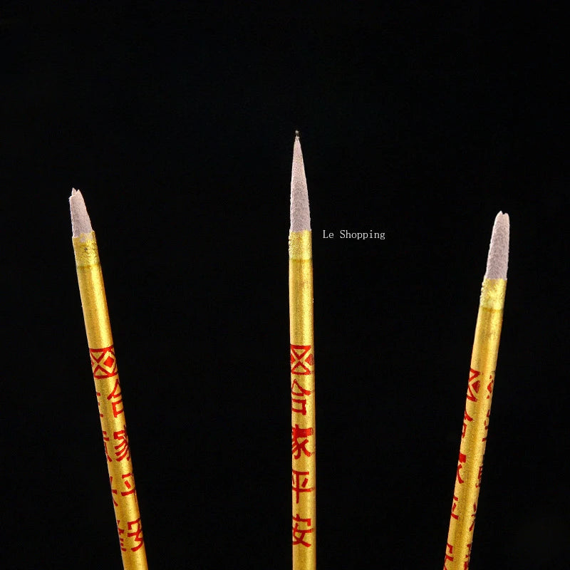 Bamboo Stick Incense Doe Not Fade Hand Golden Character Incense Home/Temple Worship Buddha Worship God of Wealth Smokeless Aroma