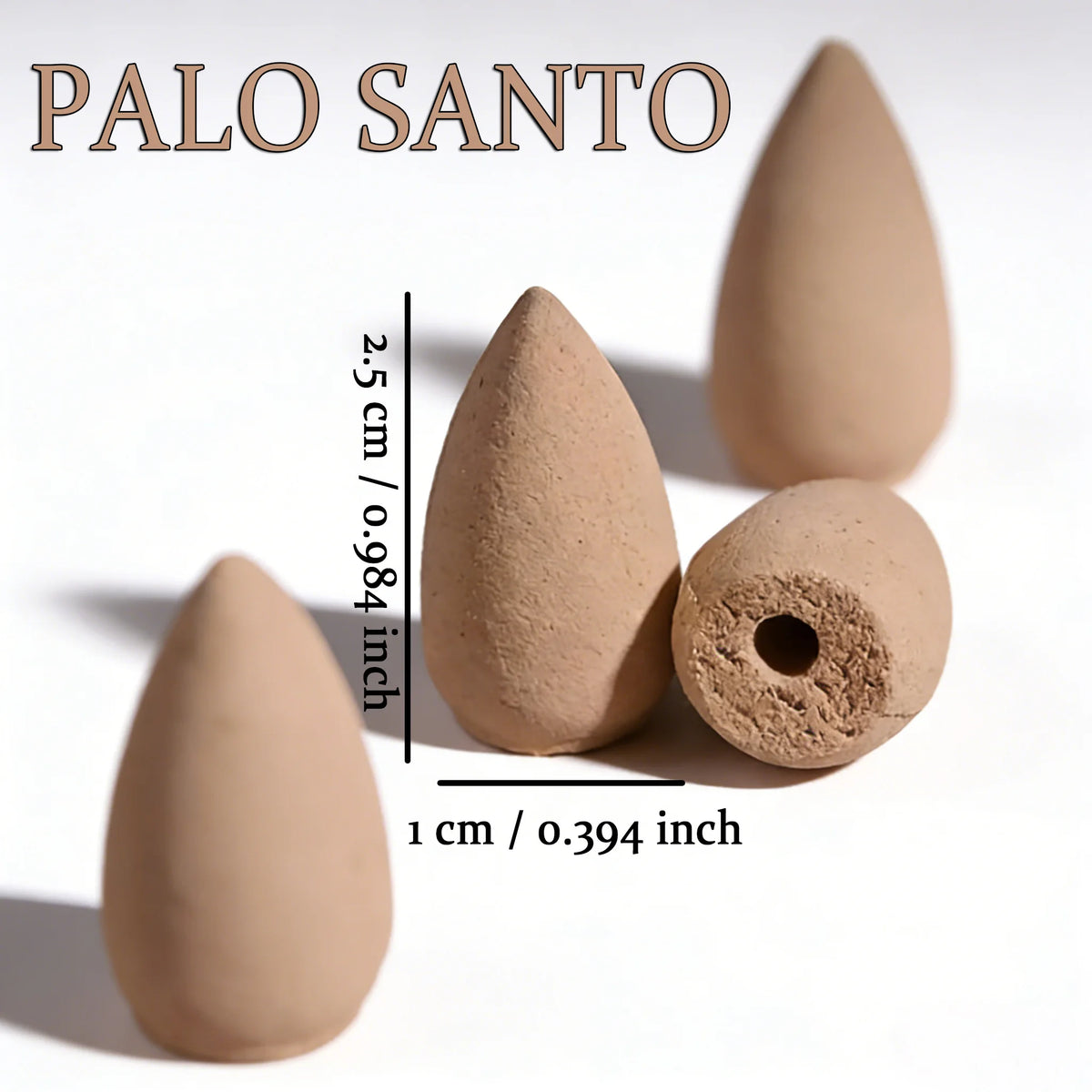 High-Quality Palosanto Flavored Natural Backflow Incense Cones, with Rich Aroma, Burn for a Long Time, Creating an Aesthetic Smoke Effect, Suitable for Purifying the Air, Meditation, Yoga, Reading, Etc.