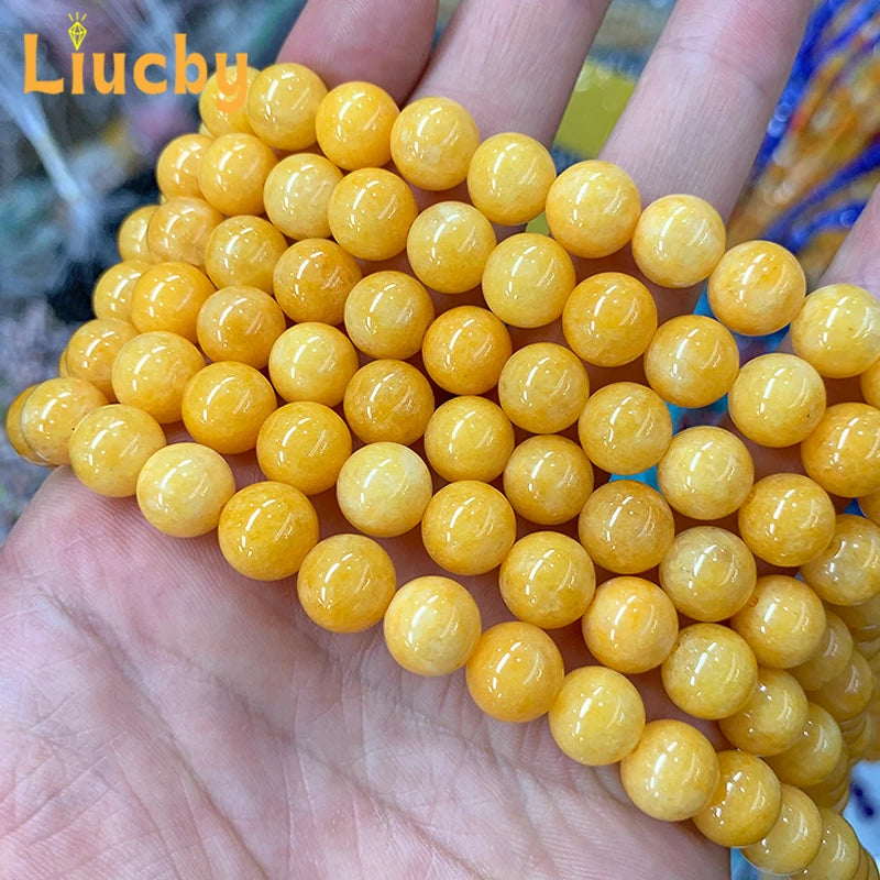 Natural Yellow Chalcedony Beads 15 Strand 4-12mm DIY Jewelry