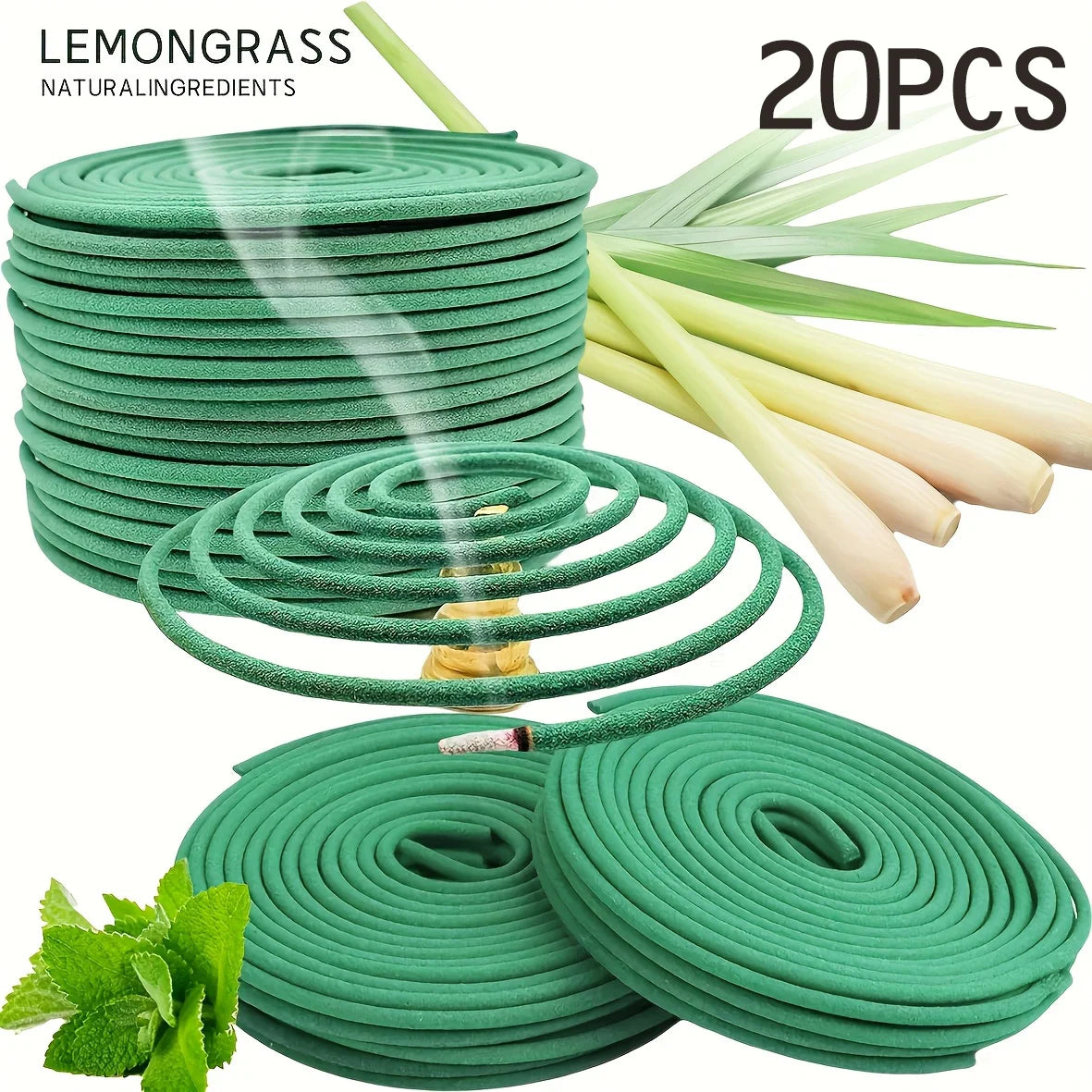 Lavender Lemongrass Aromatherapy Coils Fragrance for Patio, Porch, Poolside, Camping Garden Home Decor, Outdoor Incense Coils