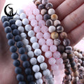 New Matte Natural Stone Beads 6 8 10mm Rose Quartz Onyx Howlite Gemstone Round Loose Spacer Bead For Jewelry Making DIY Bracelet
