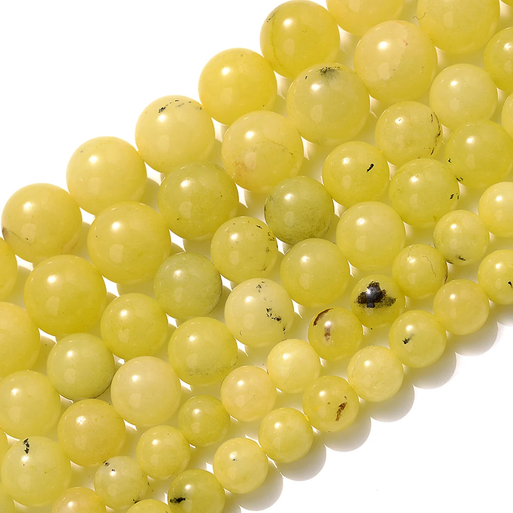 Natural Stone Beads Yellow Orange Agates Jades Malachite Tiger Eye Loose Spacer Beads For Jewelry Making DIY Bracelet 4/6/8/10MM
