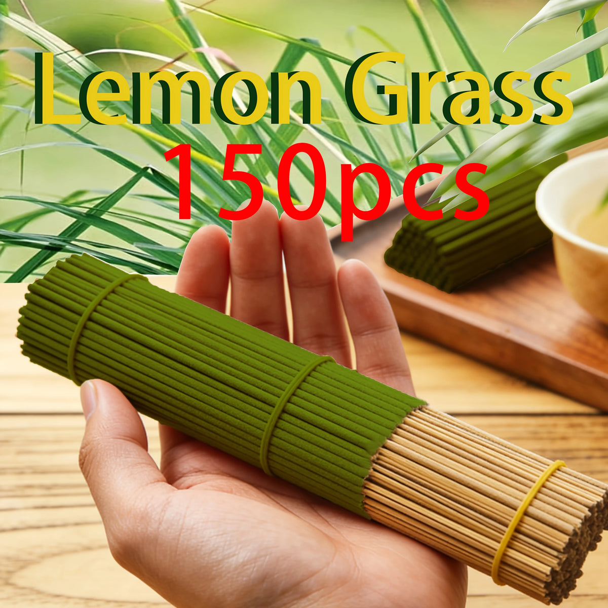 Lemon Lemon Aromatherapy Stick, 8.66inch - Long-Lasting Fragrance, Natural Scent, Suitable for Yoga, Meditation, Relaxation - Perfect Choice for Home Decor, Hotels, and Spas (Ramadan/All Seasons/Easter/Thanksgiving)